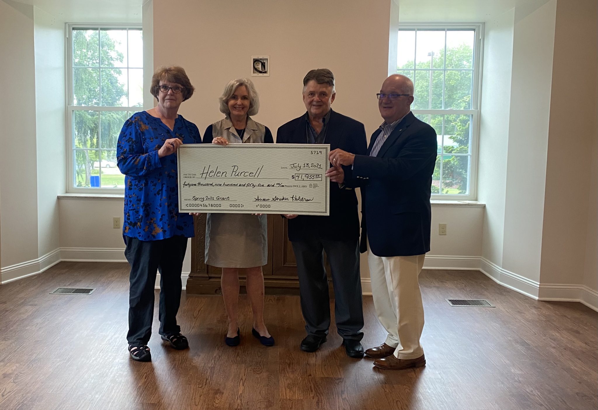 Helen Purcell Home receives Grant from Straker Foundation